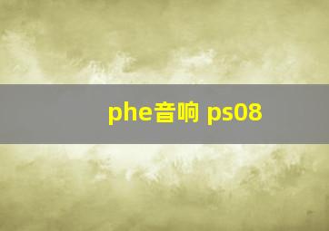 phe音响 ps08